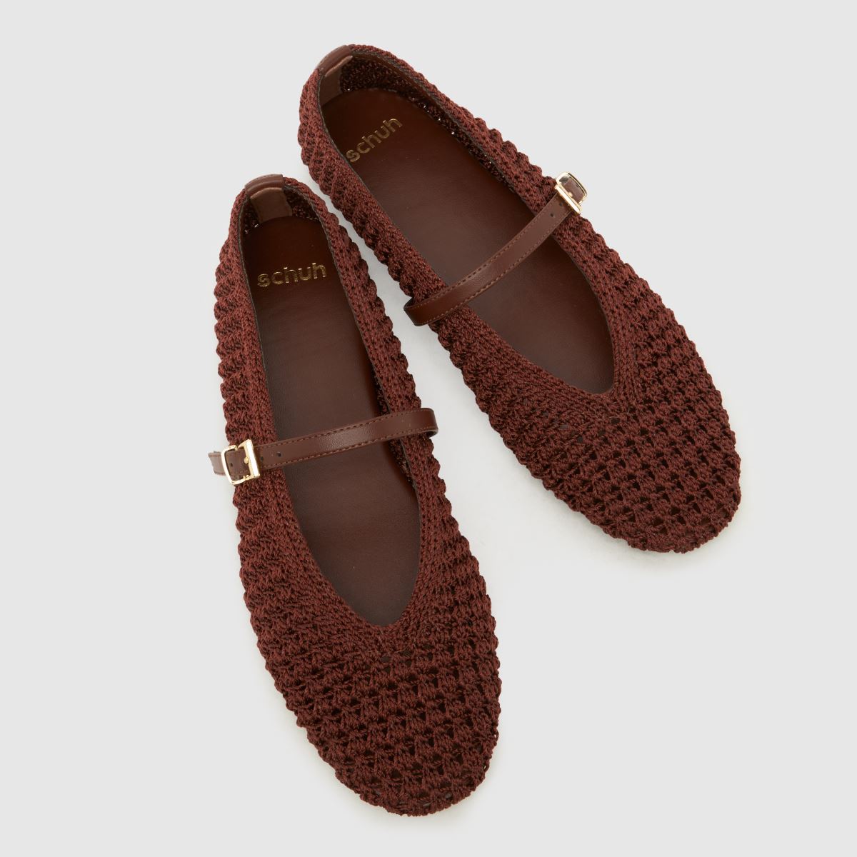 schuh Lisbeth Crochet Ballerina in Brown schuh Lisbeth Crochet Ballerina 4
