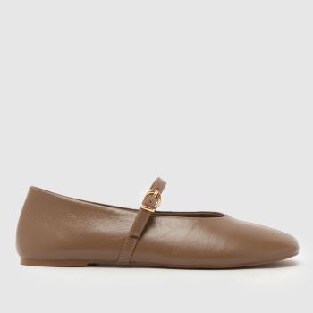schuh Steingrau London Leather Ballet Damen Flats