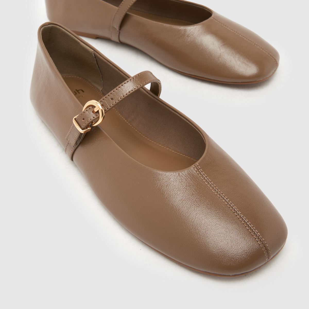 Damen schuh Steingrau London Leather Ballet Flats schuh London Leather Ballet 4