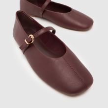 schuh London Leather Ballet in Burgundy schuh London Leather Ballet,3 of 4
