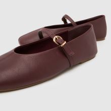 schuh London Leather Ballet in Burgundy schuh London Leather Ballet,4 of 4
