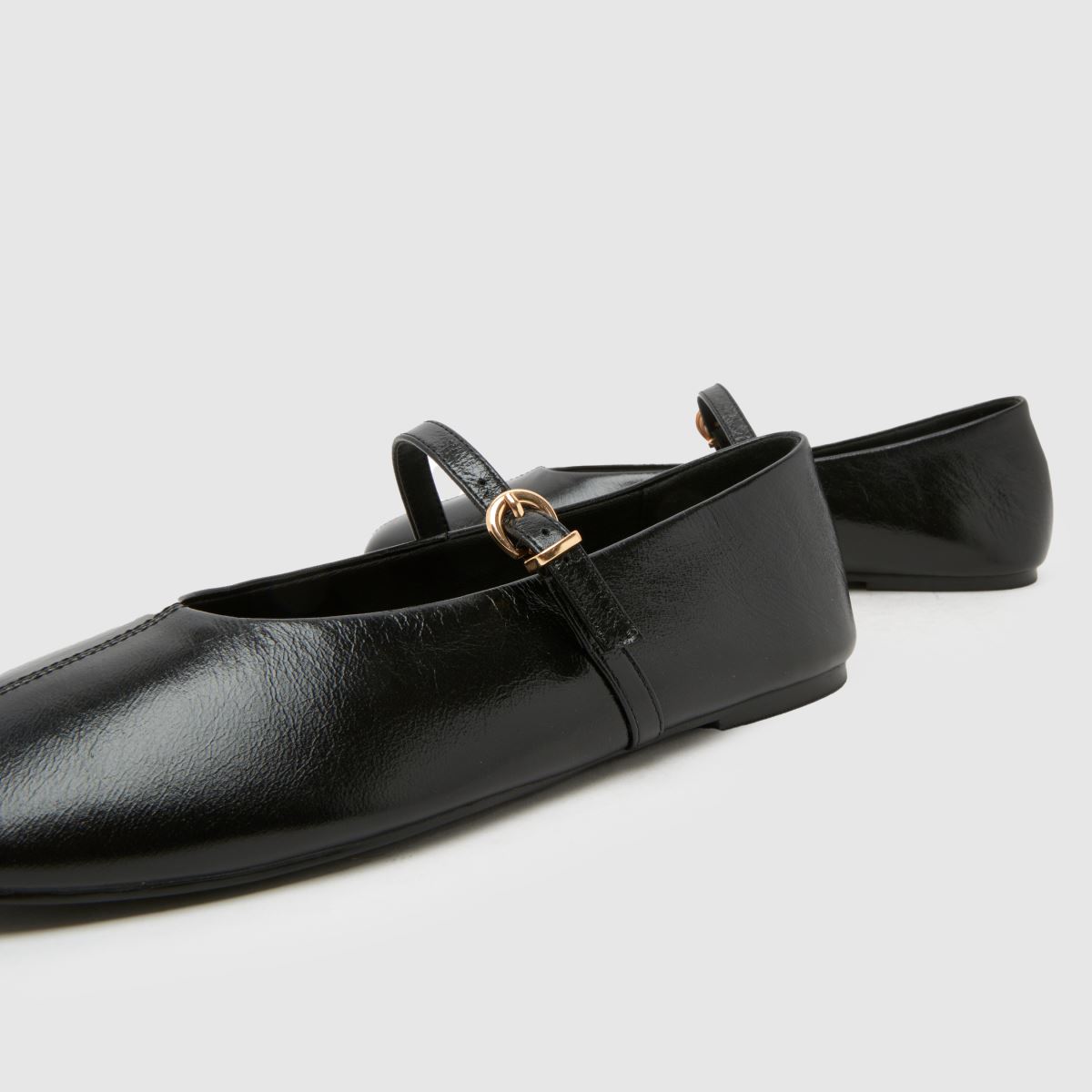 Damen schuh Schwarz London Leather Ballet Flats schuh London Leather Ballet 7