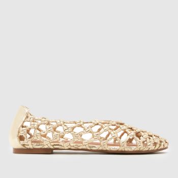 schuh Gold Lotte Woven Ballerina Damen Flats