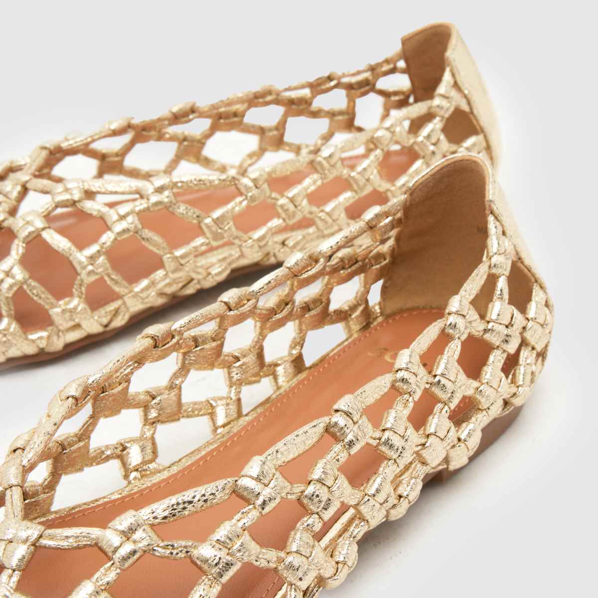 schuh Lotte Woven Ballerina in Gold schuh Lotte Woven Ballerina 7