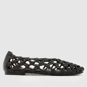 schuh Schwarz Lotte Woven Ballerina Damen Flats