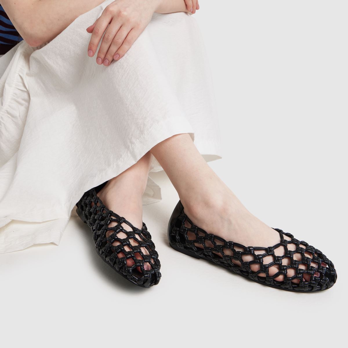 schuh Lotte Woven Ballerina in Black schuh Lotte Woven Ballerina 8