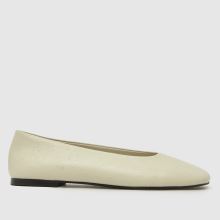 schuh Lilah Leather Ballet in White schuh Lilah Leather Ballet,1 of 4