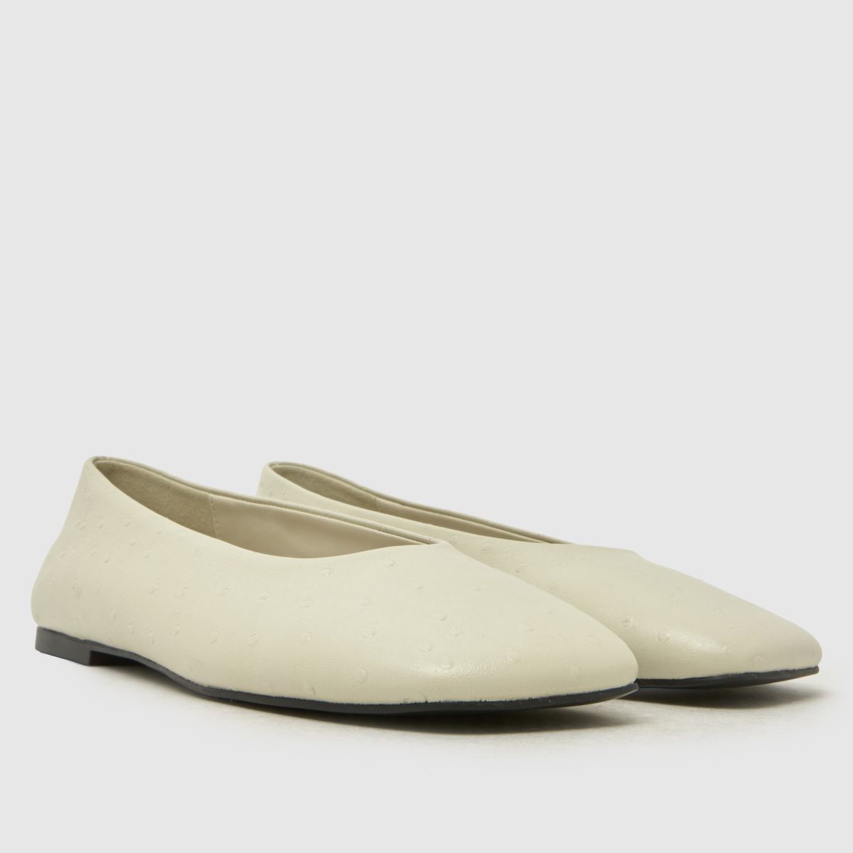 schuh Lilah Leather Ballet in White schuh Lilah Leather Ballet 3