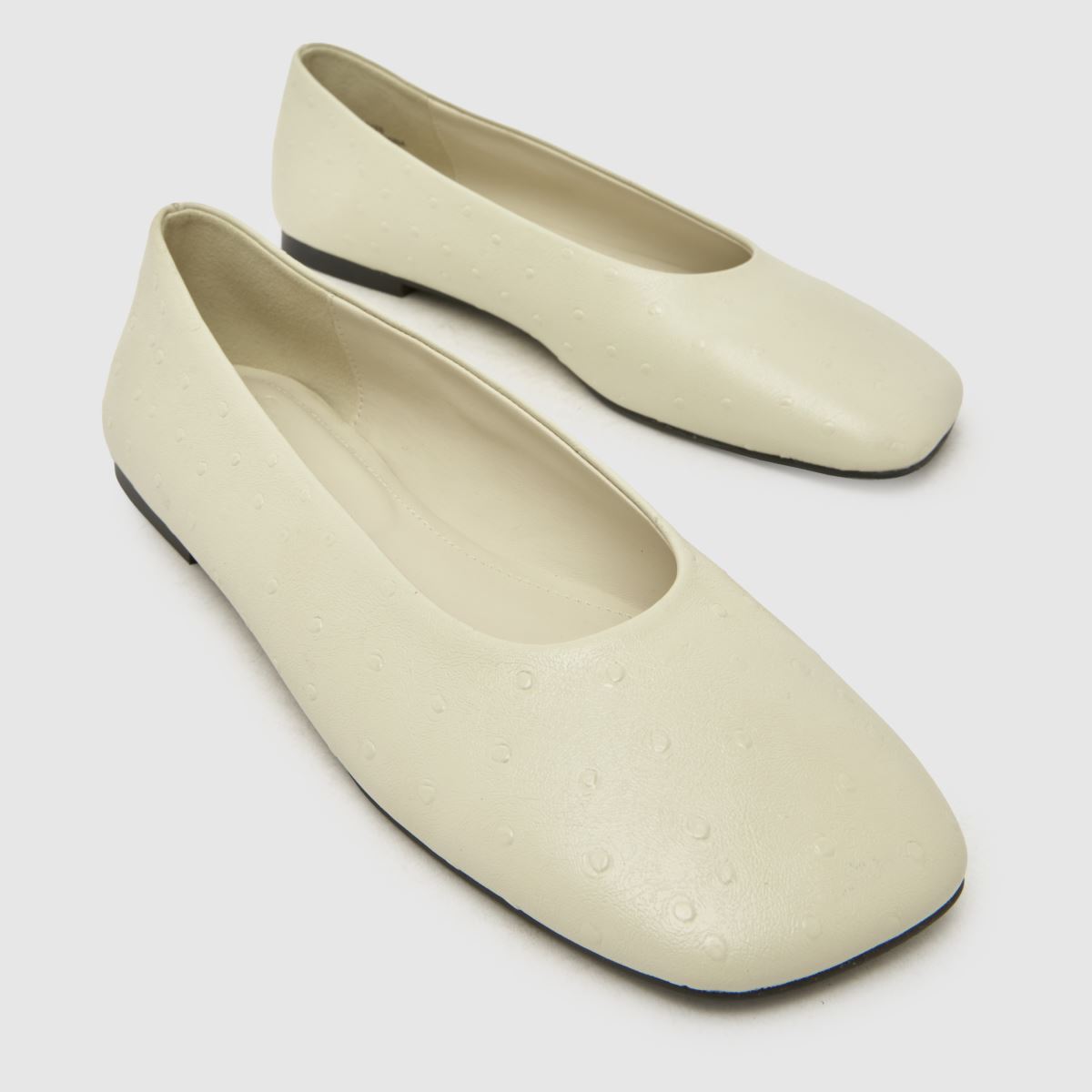 schuh Lilah Leather Ballet in White schuh Lilah Leather Ballet 4