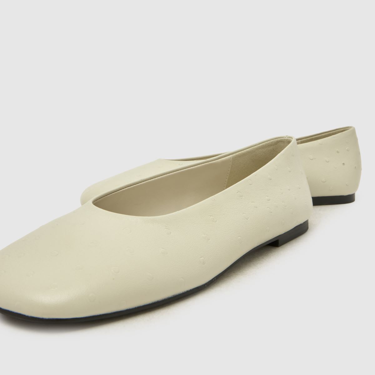 schuh Lilah Leather Ballet in White schuh Lilah Leather Ballet 7