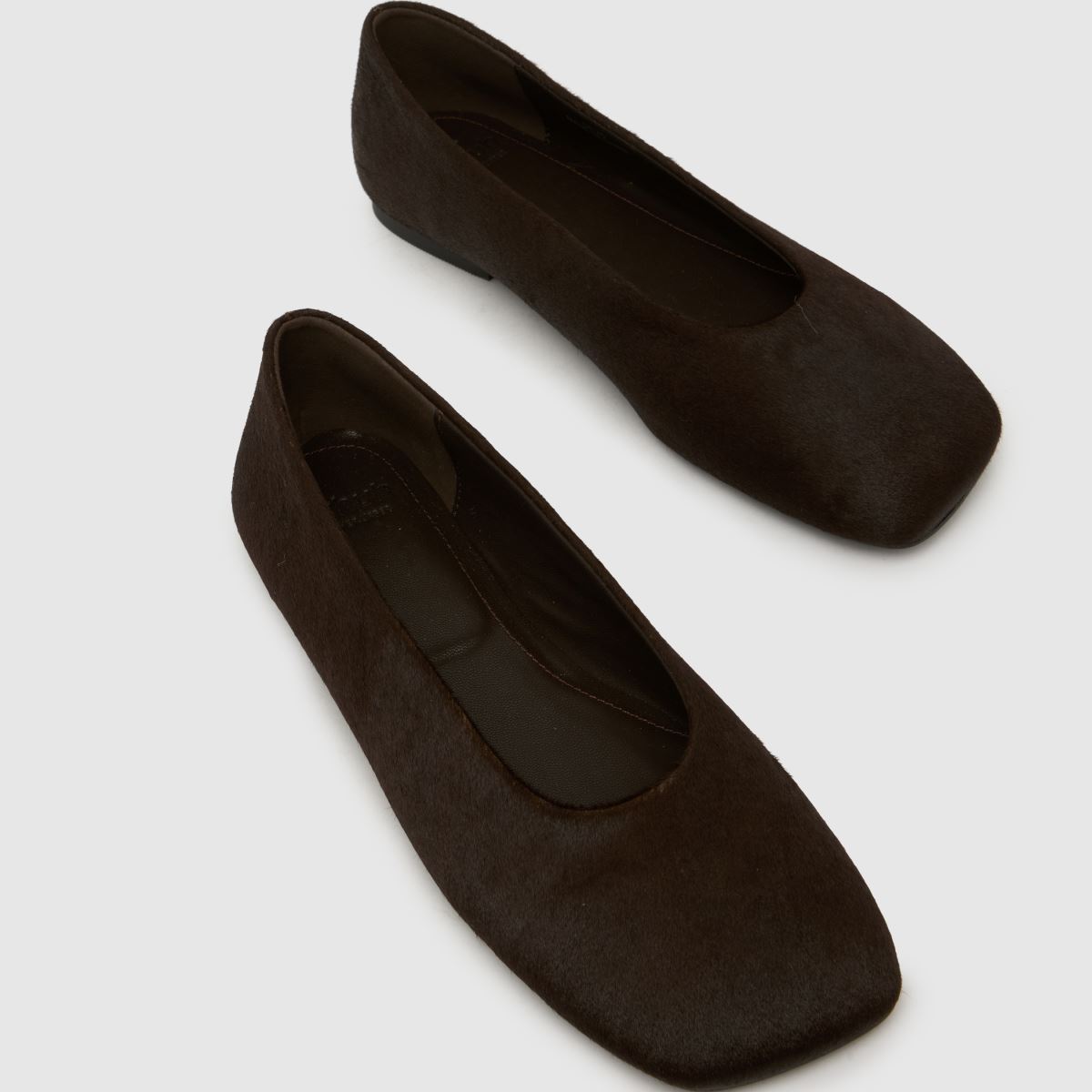 schuh Lilah Hair-On Leather Ballet in Brown schuh Lilah Hair-On Leather Ballet 4