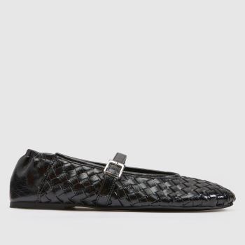 schuh Black Legacy Woven Ballet Womens Flats