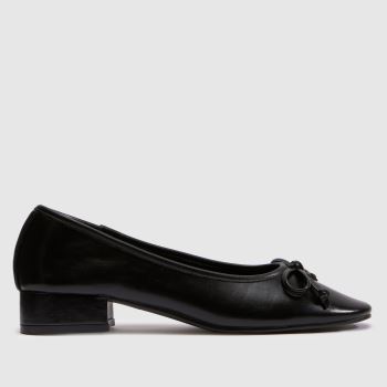 schuh Black Loris Heeled Ballet Womens Flats
