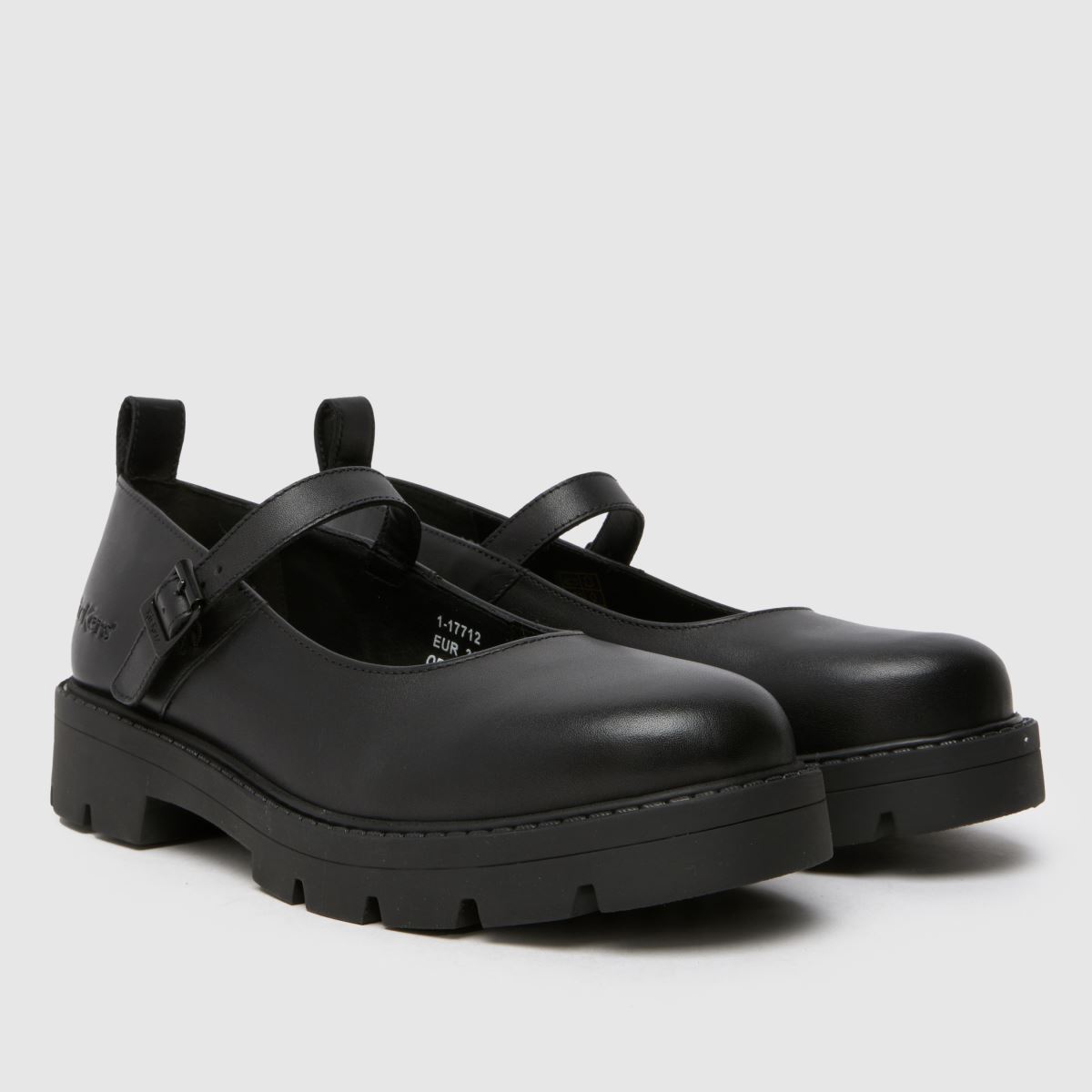 Damen Kickers Schwarz Kori Mary Jane Flats kickers Kori Derby Patent 3