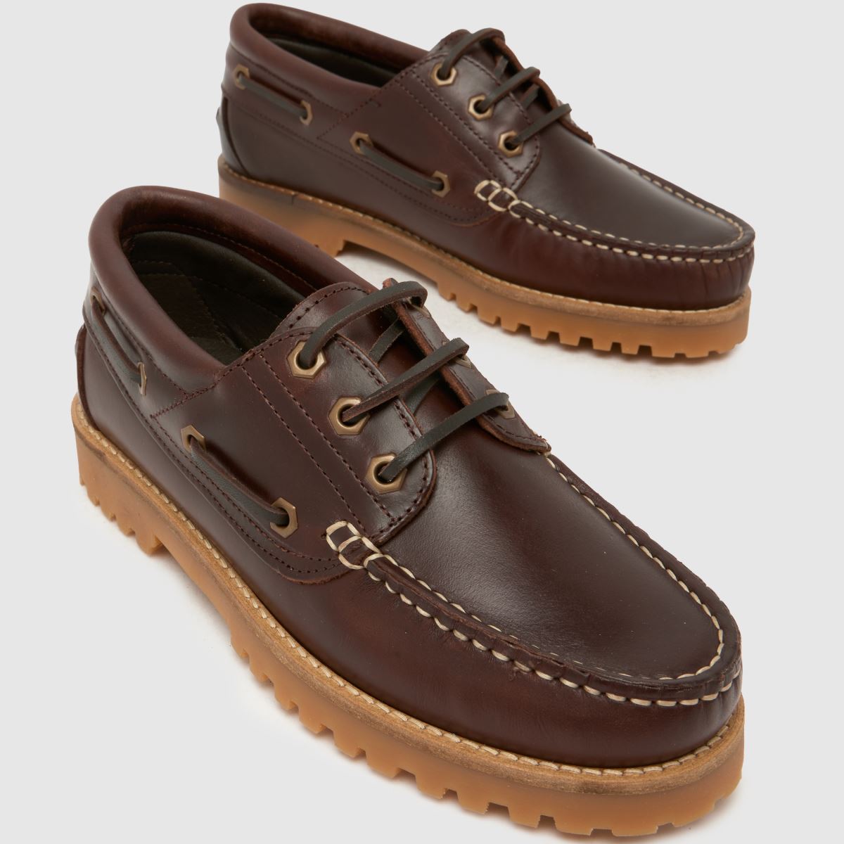 schuh Lovington Leather Boat in Brown schuh Lovington Leather Boat 4