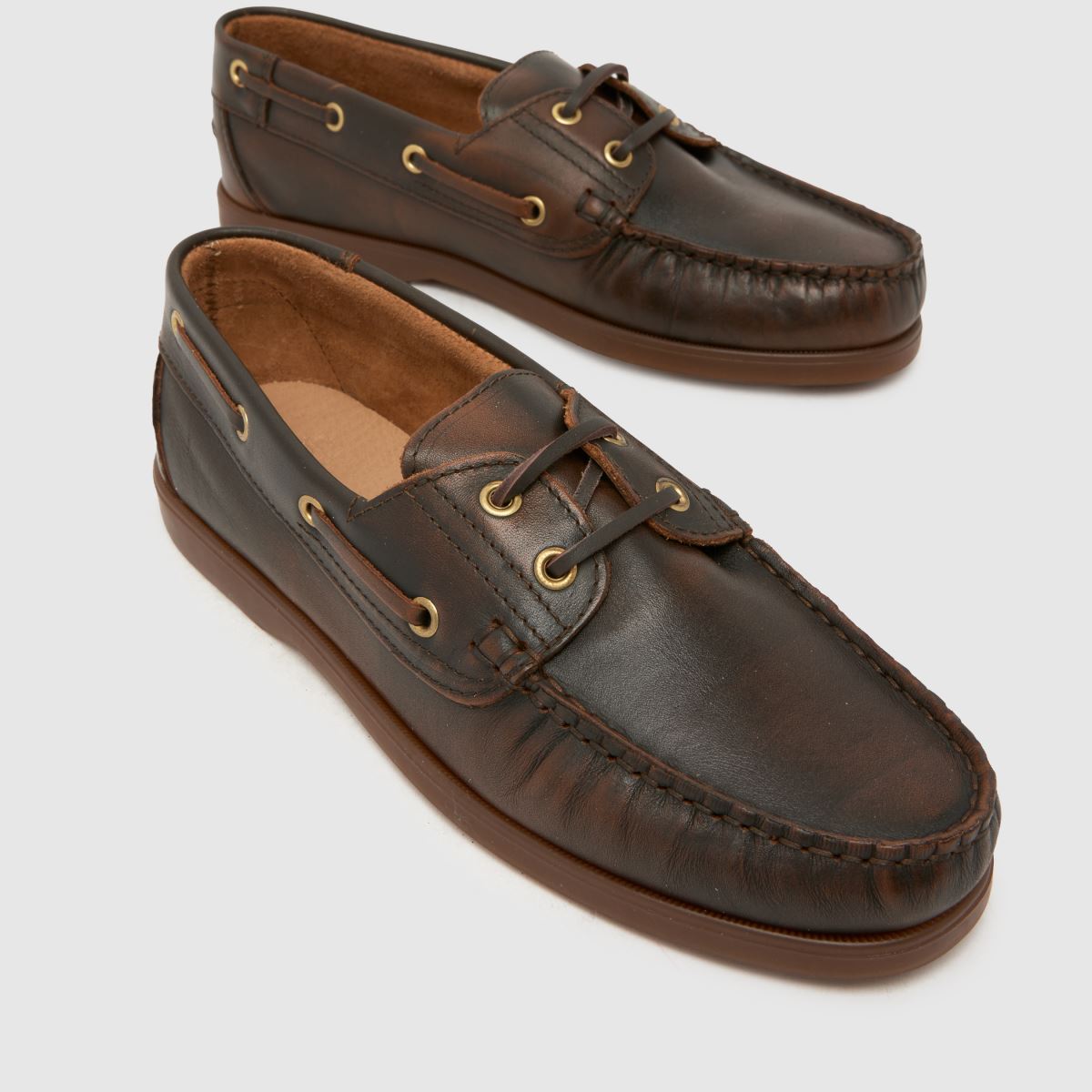 schuh Luton Leather Boat in Brown schuh Luton Leather Boat 4