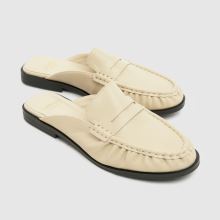 schuh Leeds Leather Backless Loafer in Off-White schuh Leeds Leather Backless Loafer,3 of 4