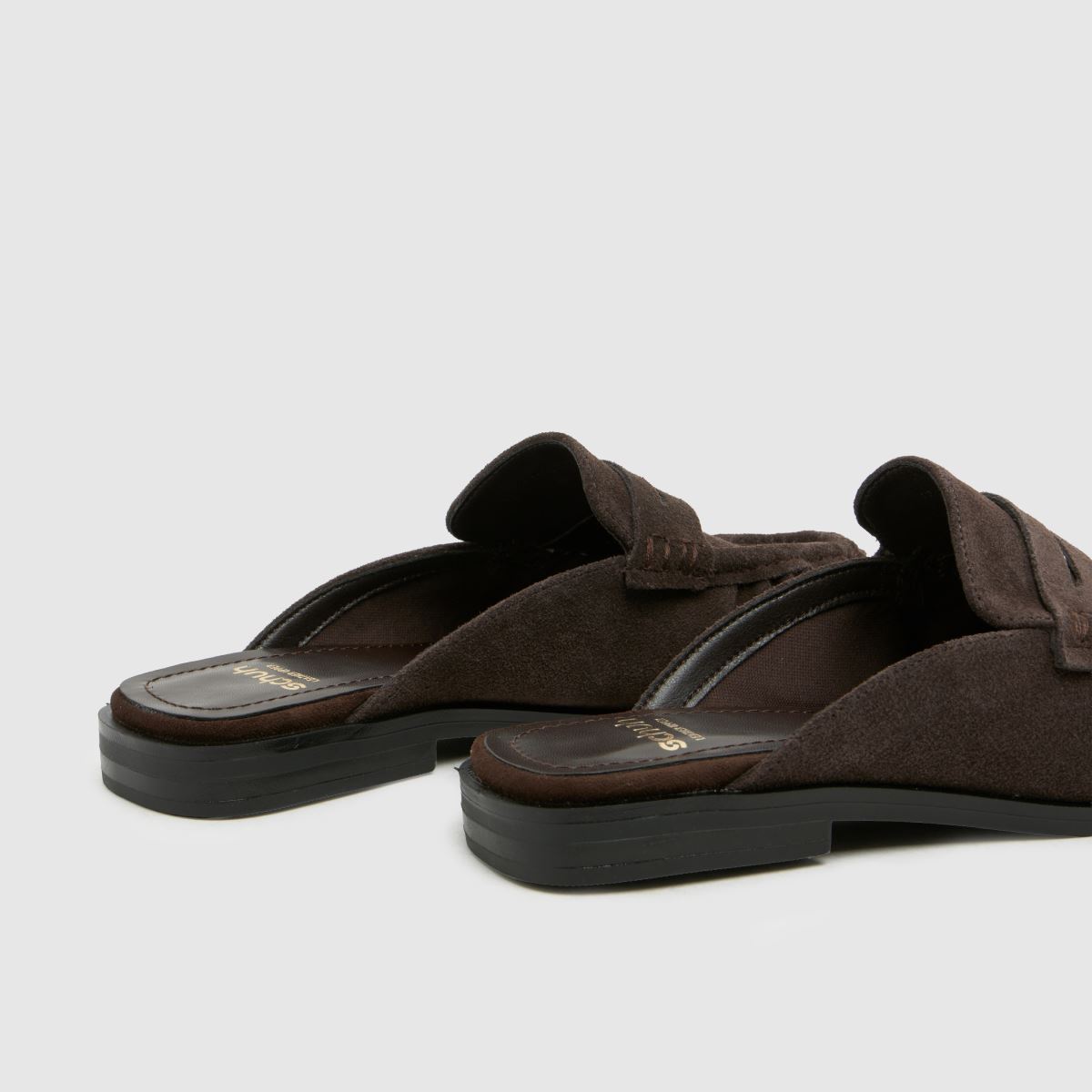 schuh Leeds Suede Backless Loafer in Brown schuh Leeds Suede Backless Loafer 4