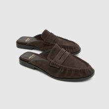 schuh Leeds Suede Backless Loafer in Brown schuh Leeds Suede Backless Loafer,4 of 4