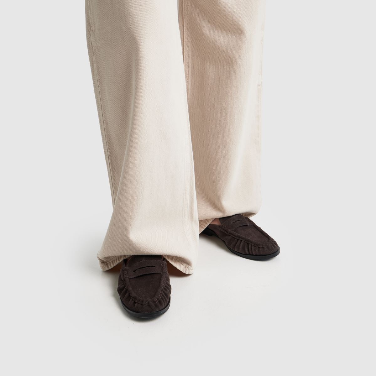 schuh Leeds Suede Backless Loafer in Brown schuh Leeds Suede Backless Loafer 8