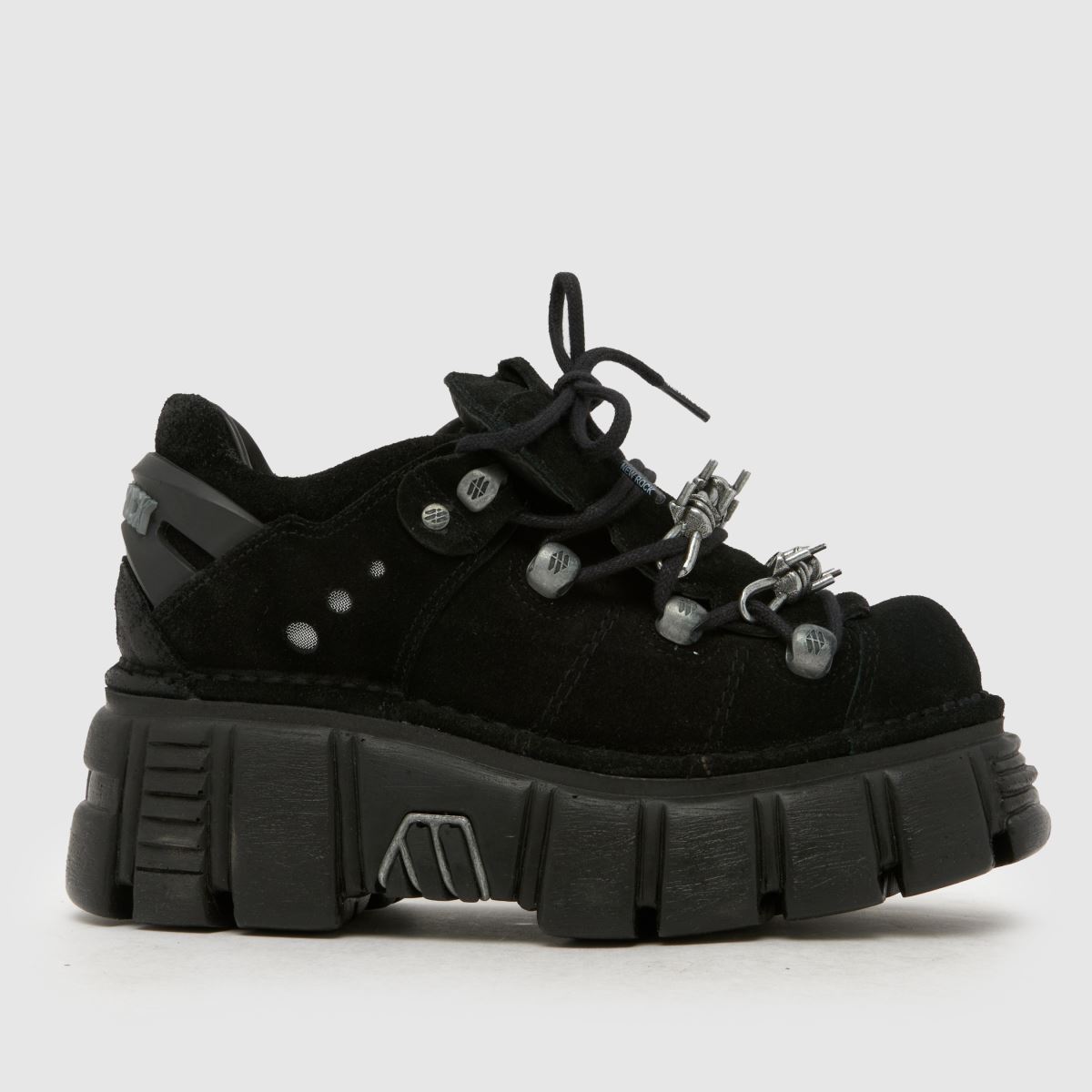 NEW ROCK Barb Low Flats in Black