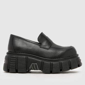 NEW ROCK Black Loafer Womens Flats