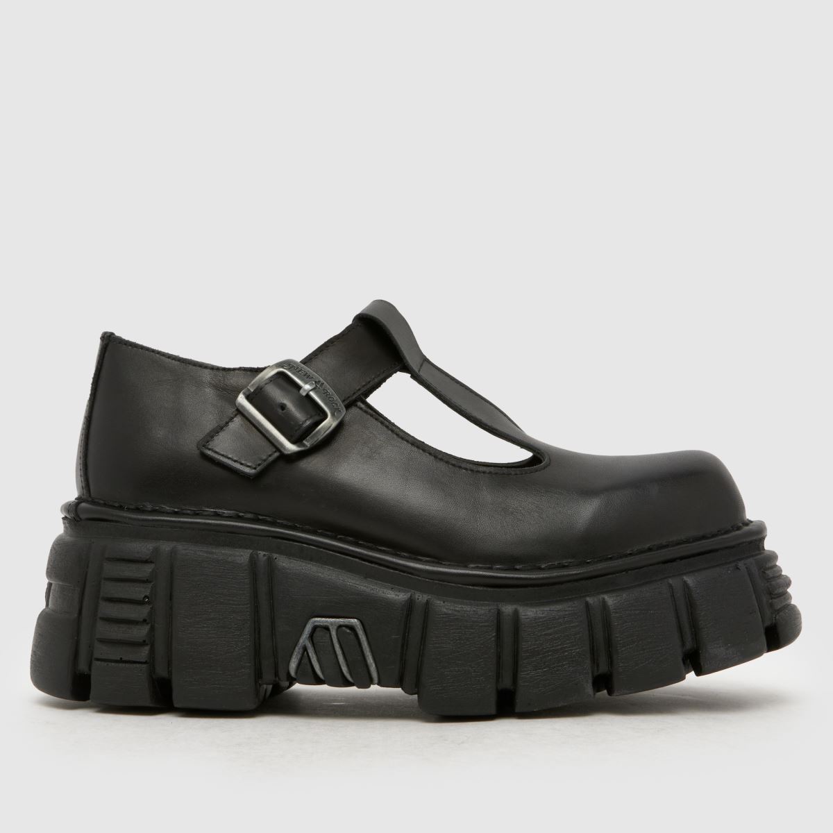 NEW ROCK T-Bar Flats in Black