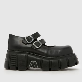 NEW ROCK Black Mary Jane Womens Flats