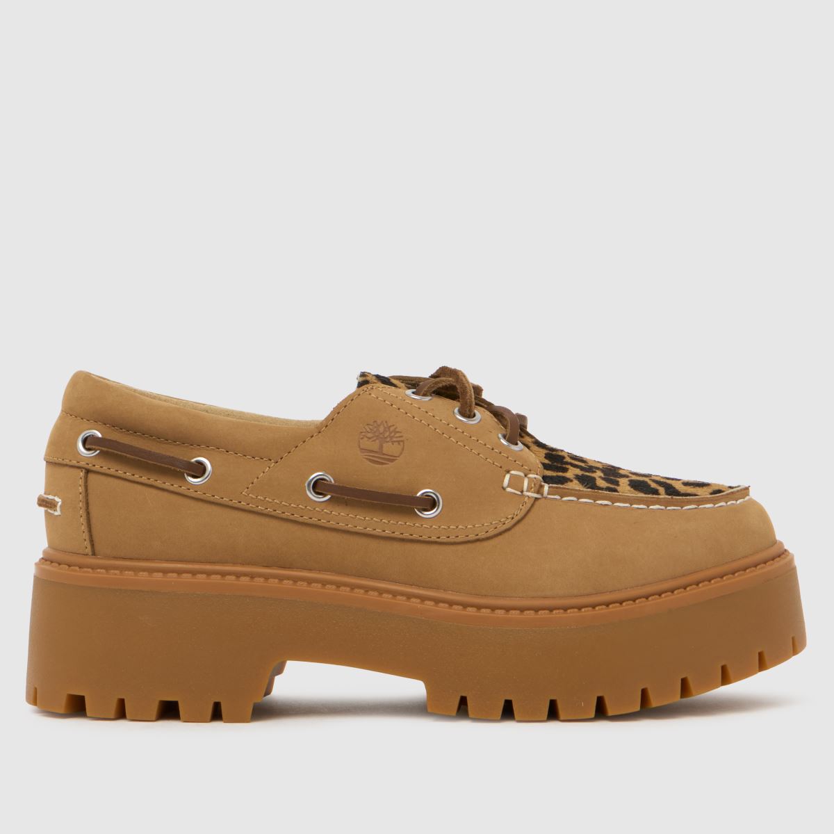 Timberland Stone Street Leopard Boat Flats in Multi