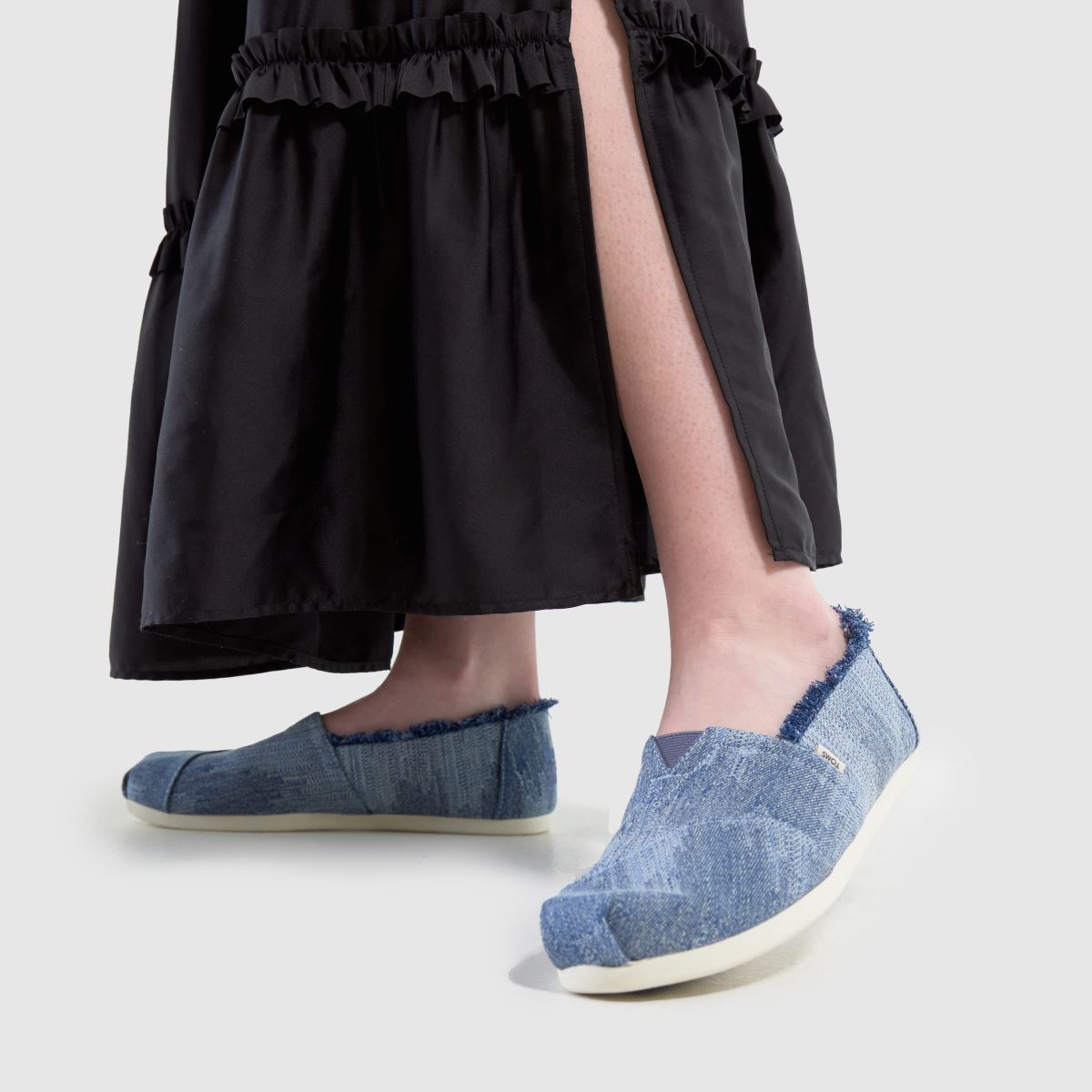 Open Toe Toms Chambray Espadrilles Alpargatas Chambray Open Toe Toms Toms  Alpargata Chambray Top - Main Image