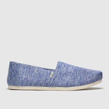 toms blue alpargata slip repreve flat shoes toms blue alpargata slip repreve flat shoes