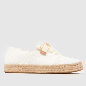 TOMS Off-White Carolina Lace Up Damen Flats