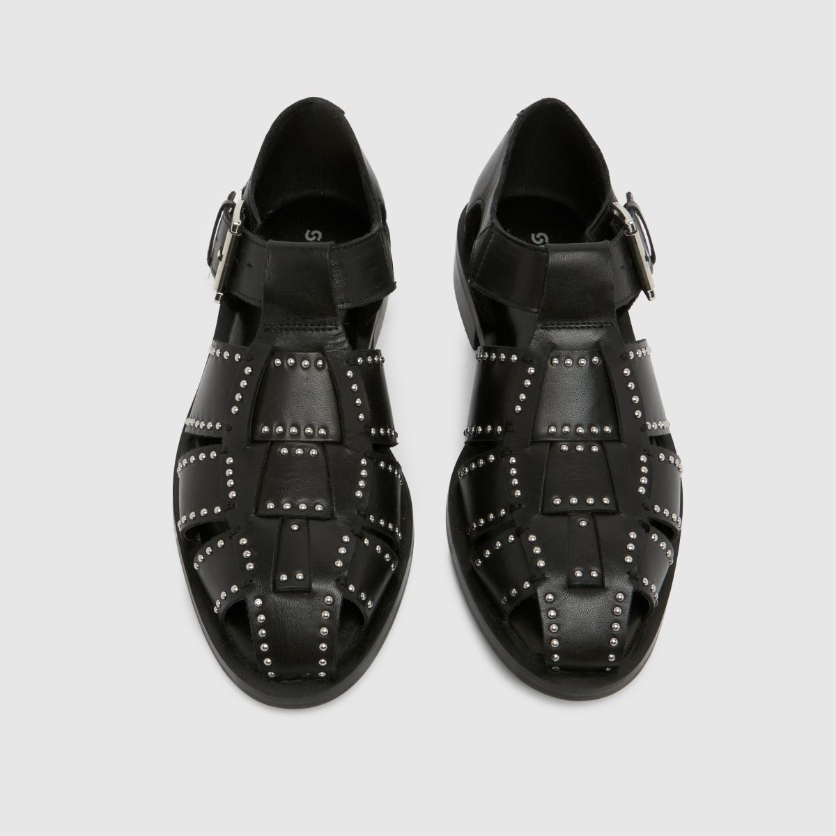 schuh Leonie Leather Stud T-Bar in Black schuh Leonie Leather Stud T-Bar 4