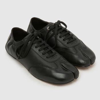 schuh Black Lavish Split Toe Womens Flats