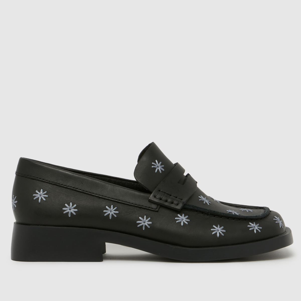 CAMPER Donna Moccasin Flats in Black