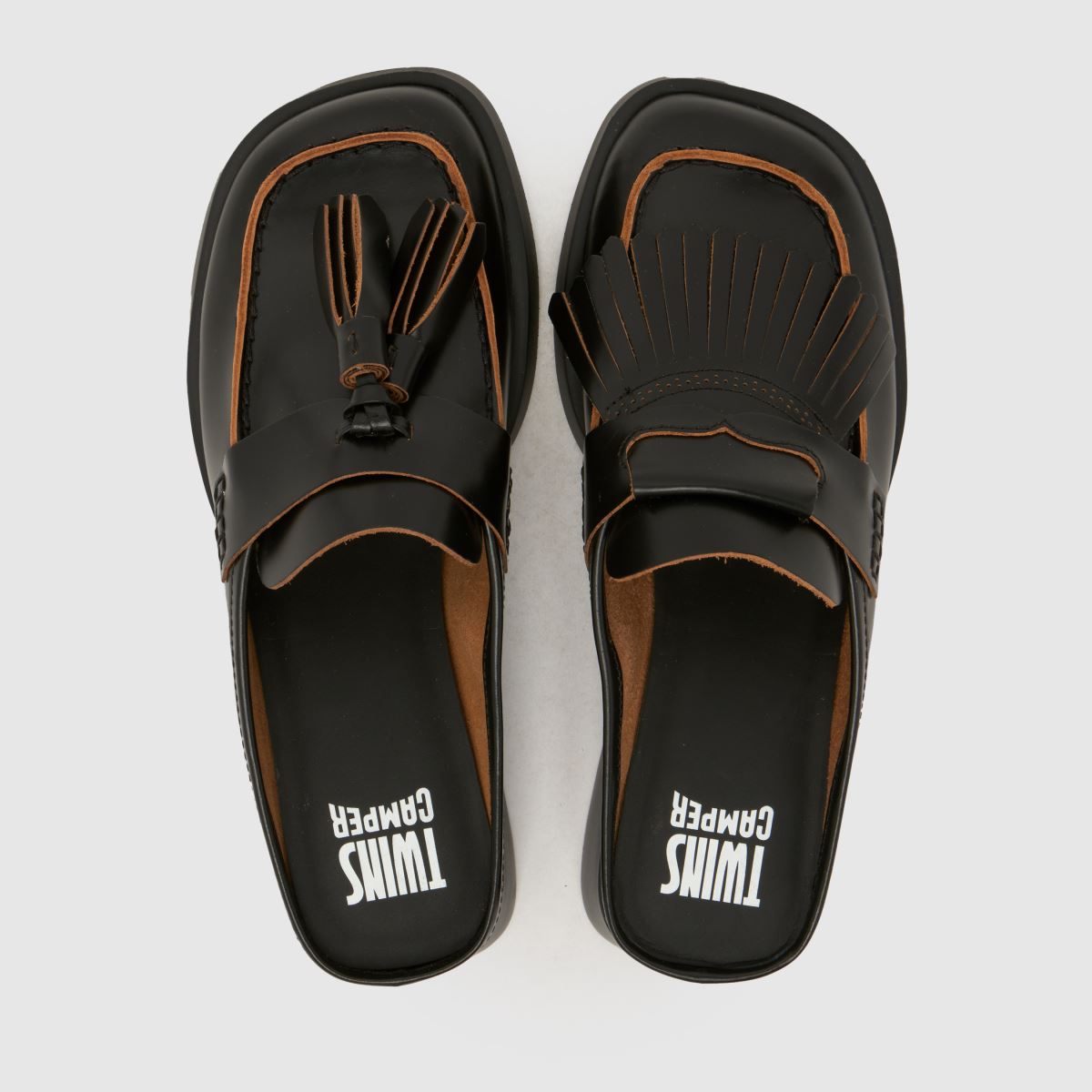 Womens Black CAMPER Donna Twins Flat Shoes | schuh