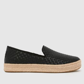 TOMS Black Carolina Espadrille Womens Flats