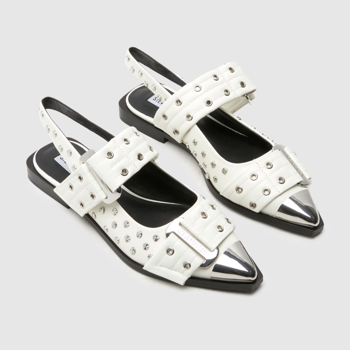 Steve Madden Grand Ave Studded in White
