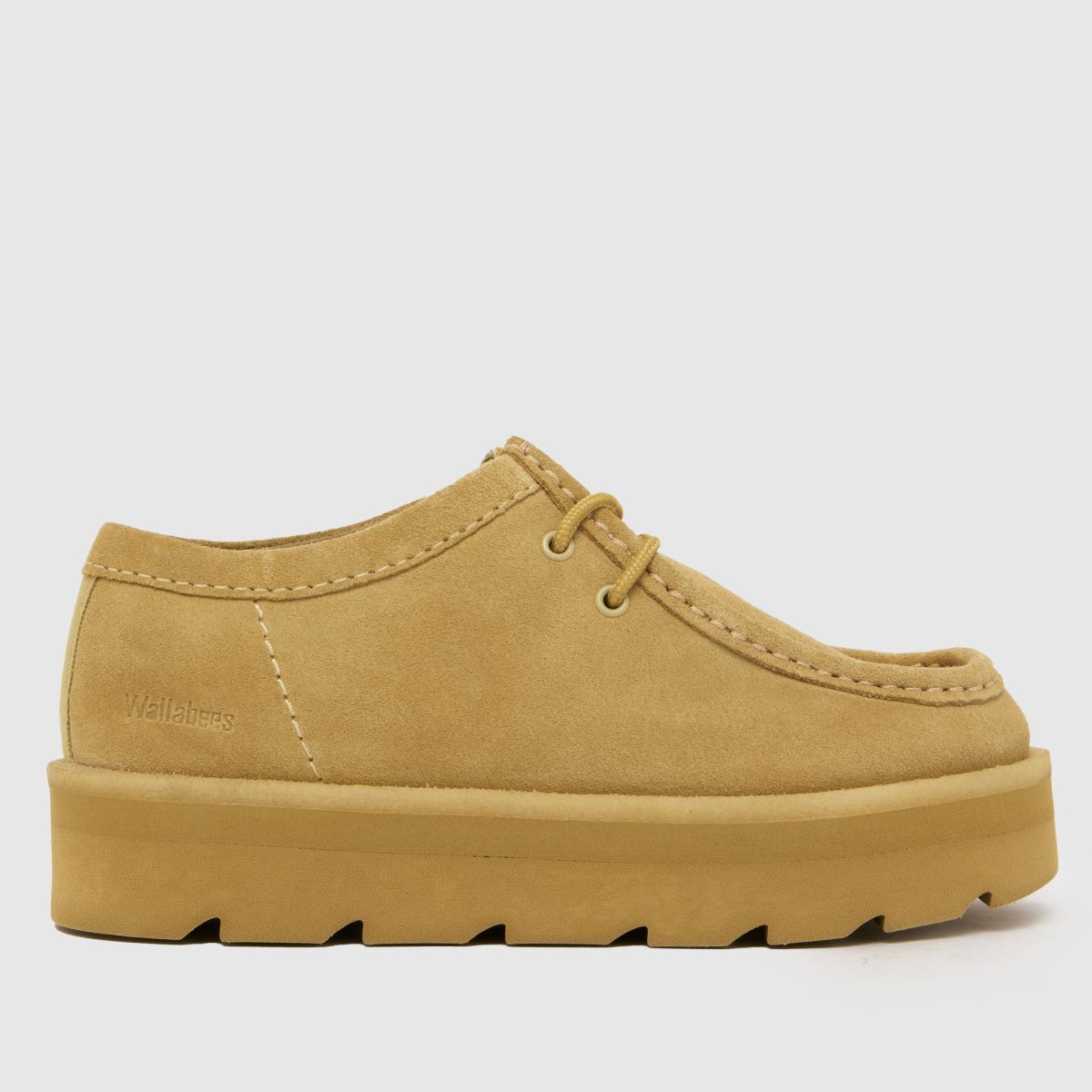 Clarks Originals Meare Wallabee Flats in Tan