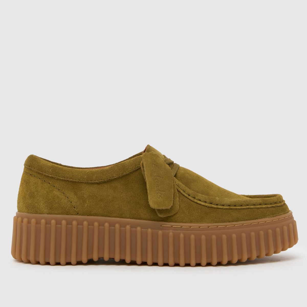 Clarks Torhill Bee Flats in Khaki