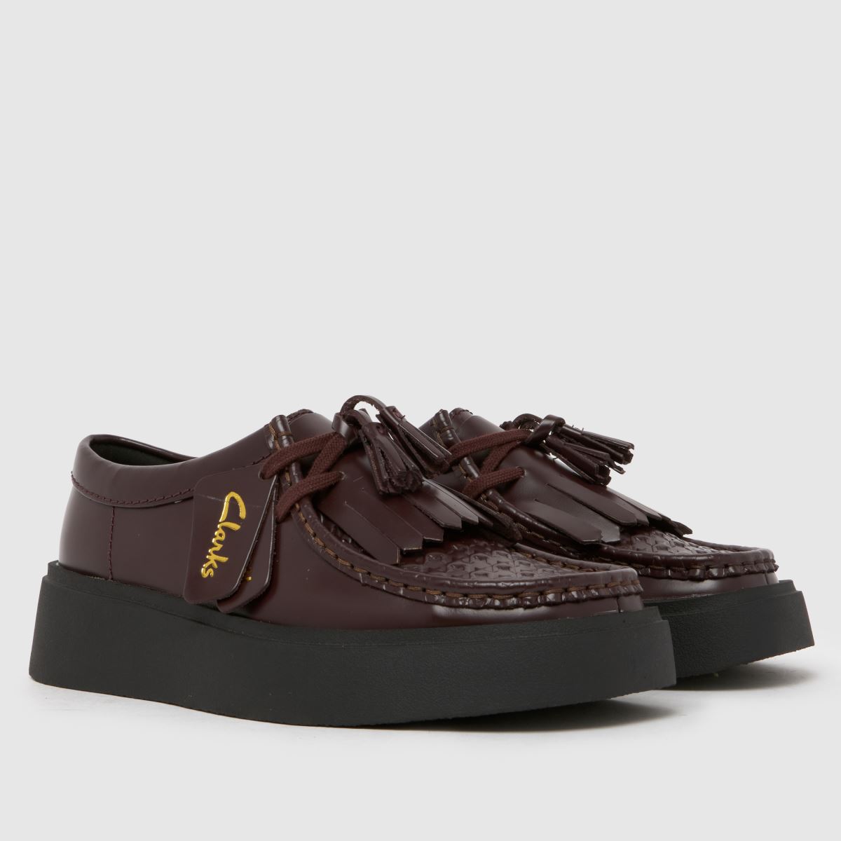 Clarks Torview Embossed in Burgundy Clarks Torview Embossed 3