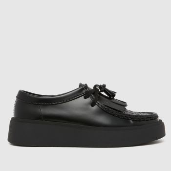 Clarks Black Torview Embossed Womens Flats