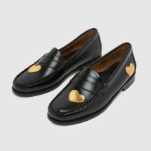 Damen G.H. BASS Schwarz-gold Weejun Penny Love Loafer Flats G.H. BASS Weejun Penny Love Loafer,3 von 4