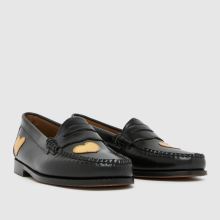 Damen G.H. BASS Schwarz-gold Weejun Penny Love Loafer Flats G.H. BASS Weejun Penny Love Loafer,2 von 4