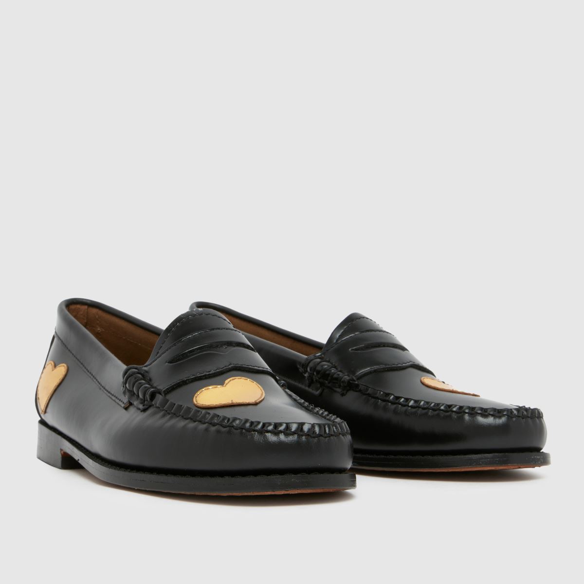 Damen G.H. BASS Schwarz-gold Weejun Penny Love Loafer Flats G.H. BASS Weejun Penny Love Loafer 8