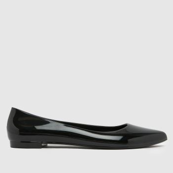 JUJU JELLIES Black Point Ballerina Womens Flats