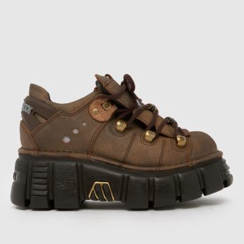 NEW ROCK Dark Brown Classic Low Womens Flats