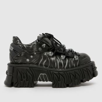 NEW ROCK Black Flame Low Womens Flats