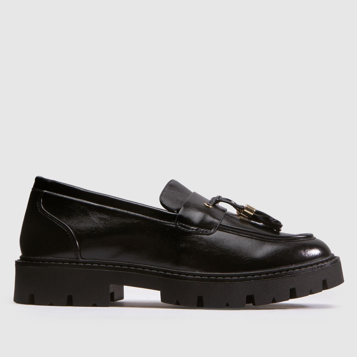 schuh Wide Fit Livvy Chunky Loafer in Black schuh Livvy Chunky Loafer