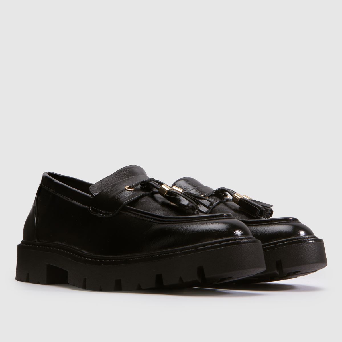 schuh Wide Fit Livvy Chunky Loafer in Black schuh Livvy Chunky Loafer 3